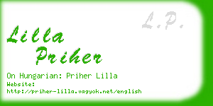 lilla priher business card